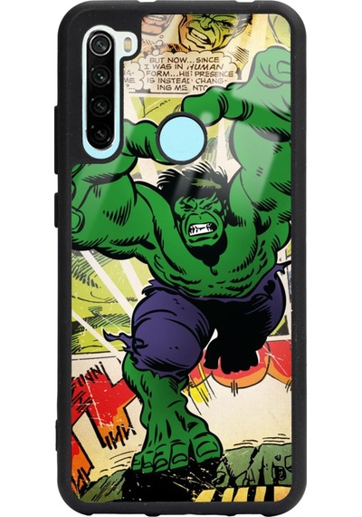 Xiaomi Redmi Note 8 Hulk Tasarımlı Glossy Telefon Kılıfı Siyah