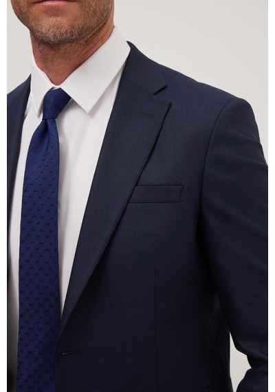 Tudors Erkek Slim Fit Mono Yaka Koyu Lacivert Takım Elbise-41300 Koyu Lacivert