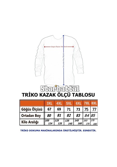 Starbattal Erkek Büyük Beden Fermuarlı Hırka 23754 Sıyah Siyah