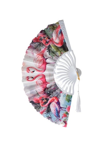 Yelpaze Flamingo Desnli Şık Serinletici