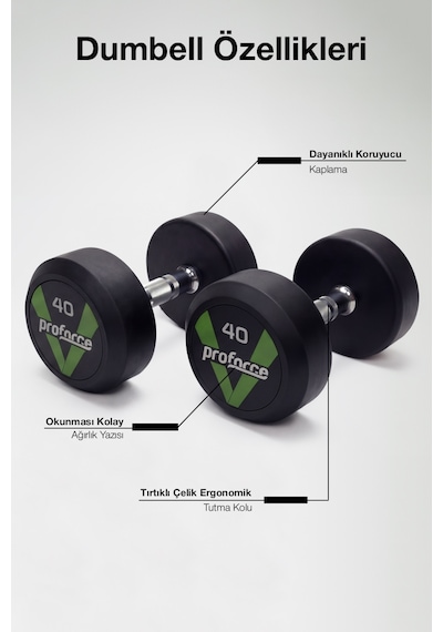 Proforce Dambıl Ağırlık Db40 Kg Tek Adet