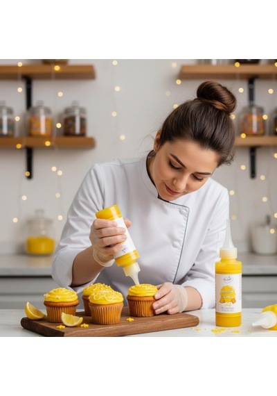 Glazür Cookie Icing Sarı 150 Gr Kurabiye, Cupcake Ve Pasta İçin Kullanıma Hazır Şeker Glazürü