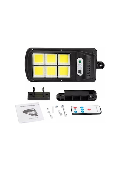 Xtechnx Xtechn631948 Powermaster W756-6 Hareket Sensörlü 3 Modlu Uzaktan Kumandalı 6 Cob Ledli Solar Lamba