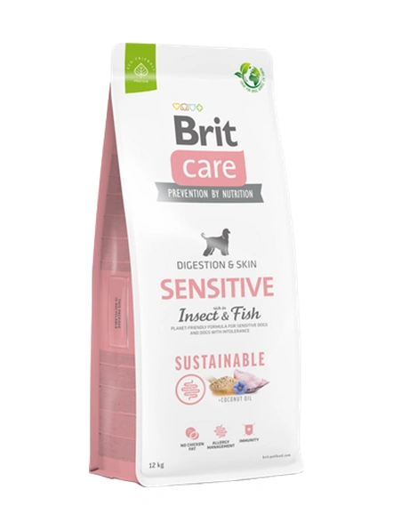 Brit Care Gıda İntoleransı Ve Deri Hassasiyet Problemi Olan Köpekler İçin, Larva Ve Balık Etli Kuru Mama 12 Kg