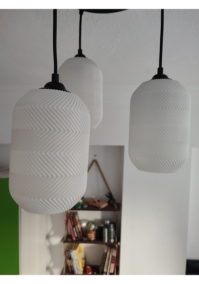 3d Desing Zıgzag 3'lü Siyah Sarkıt Avize 3 Başlıklı Avize Modern E27 Salon Yemek Odası Beyaz 3 Lü