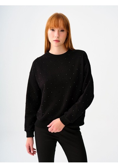 LOFT Loose Fit Kadın Sweatshirt Lf2037868 Q1.v1 Siyah