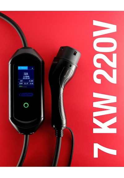 Yasomi 7 KW Monofaze Taşınabilir Hızlı Araç Şarj Istasyonu