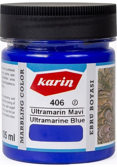 Karin Geleneksel Ebru Boyası 105Ml N:406 Ultramarine Mavi