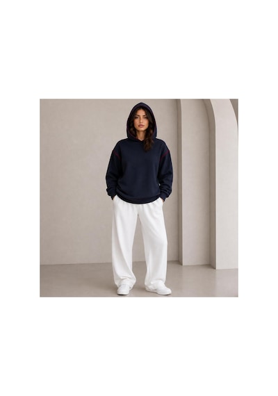 Herkesemoda Yaka Ve Kol Nakış Detaylı Kapüşonlu 2 İplik Şardonlu Sweatshirt Lacivert-bordo Herkesemoda Yaka Ve Kol Nakış Detaylı Kapüşonlu 2 İplik Şardonlu Sweatshirt Lacivert-bordo