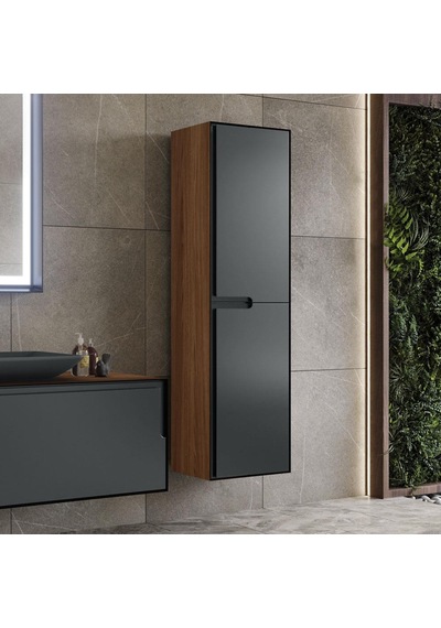 Orka Craft 40 Cm Mdf Ceviz-Mat Antrasit Banyo Boy Dolabı Antrasit Orka Craft 40 Cm Mdf Ceviz-Mat Antrasit Banyo Boy Dolabı Antrasit