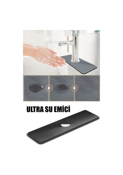 Su Emici Lavabo Kenar Matı Belirtilmemiş Gri Diğer