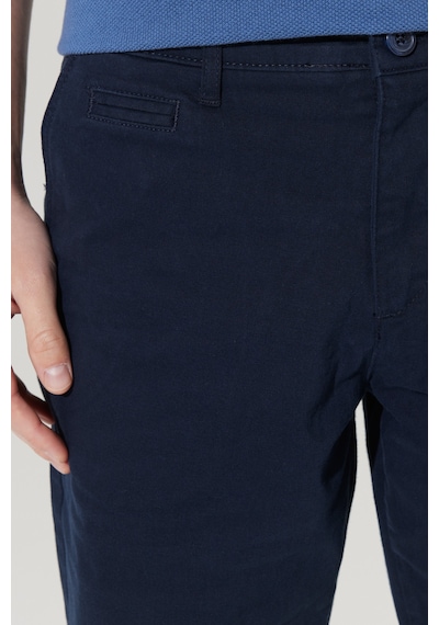 AC&Co / Altınyıldız Classics Erkek Lacı Slim Fit Dar Kesim Yan Cepli Chino  Şort Lacivert