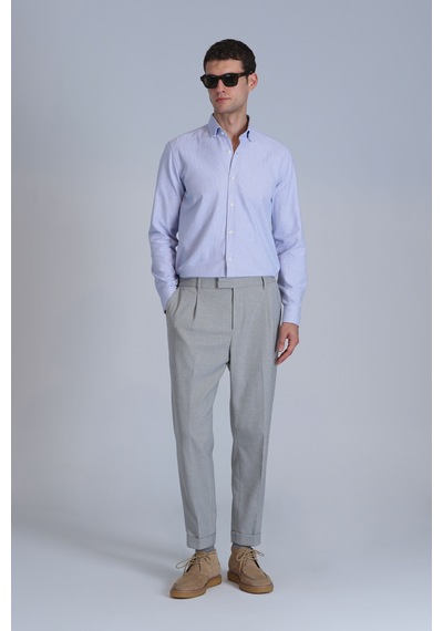 Lufian Frederik Erkek Basic Gömlek Slim Fit Açık Mavi Açık Mavi 112010645100320 Açik Mavi
