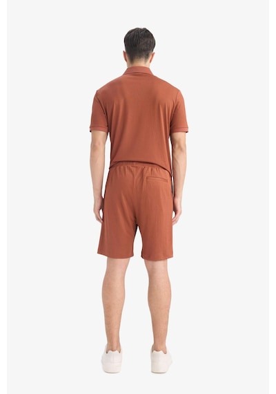 DeFacto Regular Fit Her Yöne Esneyen Krinkıl Bermuda Şort E0980AX25SMBN312
