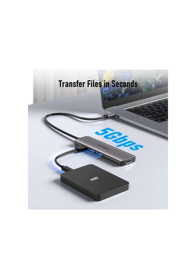 Lemorele Tc73 Plus, 6-in-1 Apple Macbook Uyumlu M1 M2 M3 Çift Ekran Destekli Hub - 2x Hdmı A-b-c Genişletme Dock Station