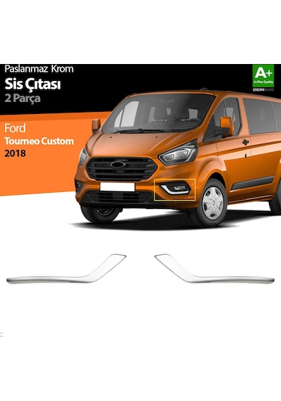 S-Dizayn  Ford Tourneo Custom Krom Sis Çıtası 2 Prç 2018 Üzeri