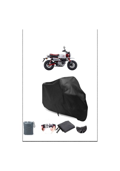 Siyah Honda Monkey 125 Su Geçirmez Dayanıklı Motosiklet Örtüsü