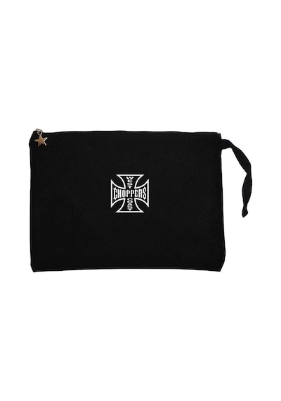 West Coast Choppers Logo Siyah Clutch Cüzdan / El Çantası Siyah