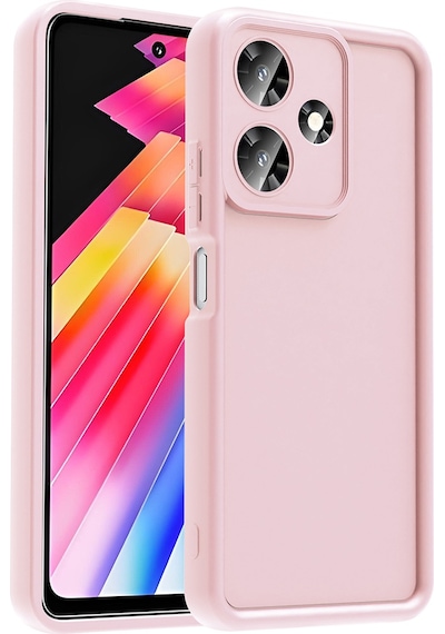 İnfinix Hot 30 Uyumlu Kılıf Kamera Korumalı Sys Ananas Kapak - Pembe Pembe