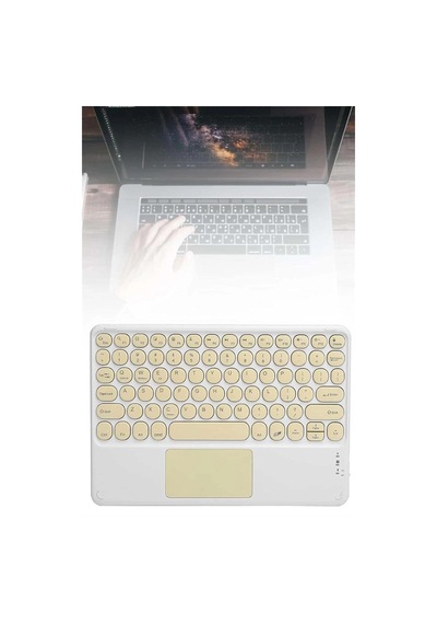 Mey İthalat Profesyonel Wifi Q Klavye Bluetooth Klavye Touchpad 10.8 Inç Yeni Nesil