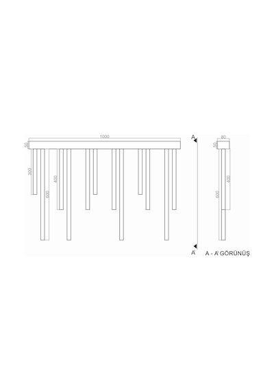 Pipe Plafonyer Led Avize 100 Cm 12li Boru Eskitme Çok Renkli
