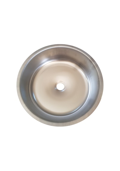 Krom Eviye 060 430 Dar Sifon Yuvarlak Desenli Eviye 38 CM