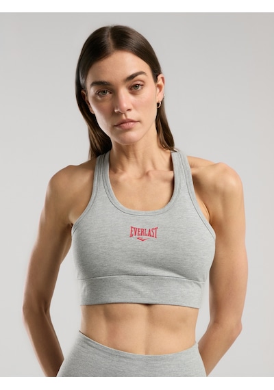 Everlast Ever Essentials Gri Melanj Kadın Pamuk Sporcu Sütyeni Gri Melanj