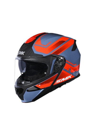 Smk Gullwıing Supertour Çene Açılır Kask Gl633 Gri - Kırmızı