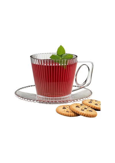 220 Ml Çay Fincanı Ve Tabağı Seti 6'lı Çok Renkli