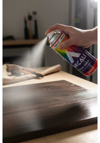 Sprey Boya Akçalı Alüminyum,ahşap,plastik,demir,metal Sprey Boyama 400 Ml 0000 Parlak Vernik