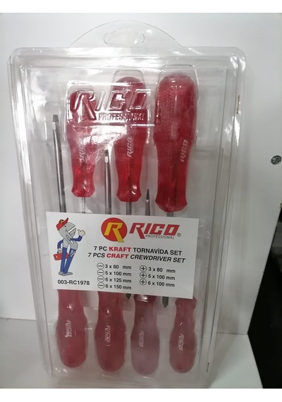 Rico Kraft DüzYıldız Tornavida Seti 7 Parça