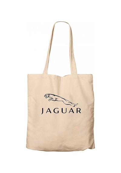 Jaguar Logo Krem Kanvas Bez Çanta Krem