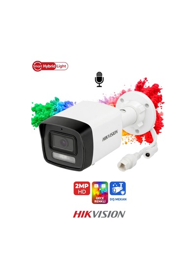 Ds-2cd1023g2-lıuf 2mp Poe Hybrid Light Güvenlik Kamerası Sesli Ve Renkli