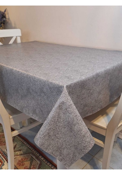 Elyaflı Pvc Masa Örtüsü Modern, Dayanıklı, Silinebilir Ve Şık Görünüm Fnt1269 Gri