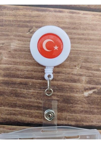 Türk Bayrağı Ay Yıldız Yaka Kartlığı Yatay Dikey Kart Koruyucu