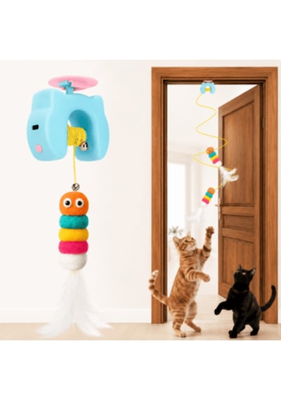 5 Adet Otomatik Yo-yo Kedi Oyuncağı - Makaralı Şarjlı