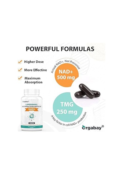 Orgabay Lıposomal 500 Mg Nad + 250 Mg Tmg Trimethylglycine 60 Cap