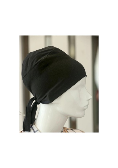 Ulupazarlama Bağlamalı Tesettür Bone - Bağlamalı Bandana Siyah