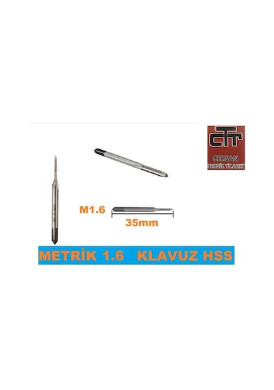 Metrik Klavuz Mini Ondalıklı M1-M1.2-M1.4-M1.6-M1.8-M2-M2.5  M1.8