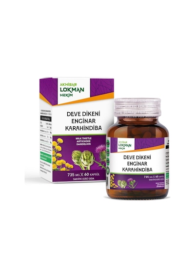 Deve Dikeni Enginar Karahindiba Kapsül 735 Mg X 60 Kapsül