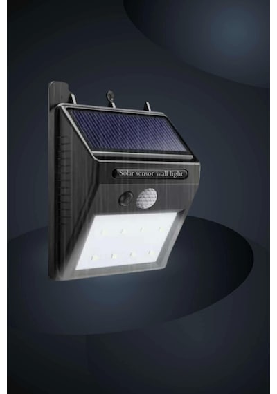 Bahçe Aydınlatma Sensörlü Güneş Enerjili Duvar Lambası 40 Led Işık Çok Renkli
