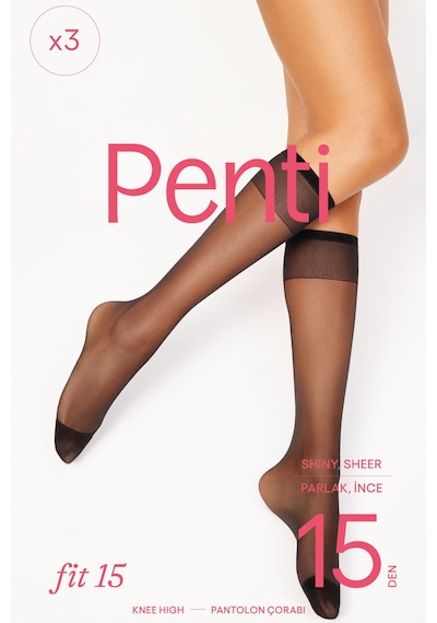 Penti Fit 15 3lü Bronz Pantolon Çorap Mürdüm