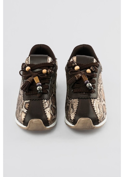 Mubiano Kadın Sneaker Yılan Desenli Bağcıklı Spor Ayakkabı Veska Kahverengi Kahverengi Mubiano Kadın Sneaker Yılan Desenli Bağcıklı Spor Ayakkabı Veska Kahverengi Kahverengi