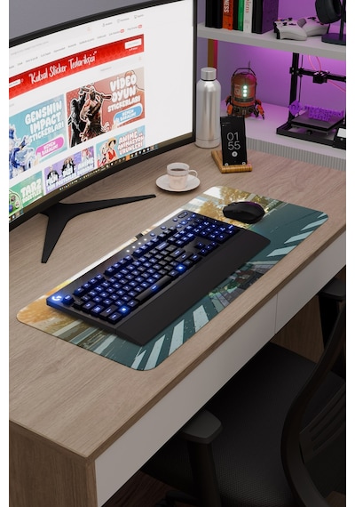 Bochi The Rock Anime V3 - 70x30 Xl Gaming Kauçuk Kaymaz Taban Mouse Pad Fare Altlığı