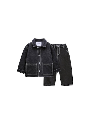 Baby Lory Kids Store Unisex Çocuk Yıldız Desenli Takım Siyah