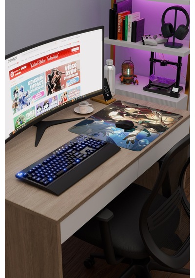 Lynette Genshin Impact Anime Oyuncu V2 - 48x40 Xl Gaming Mouse Pad Fare Altlığı