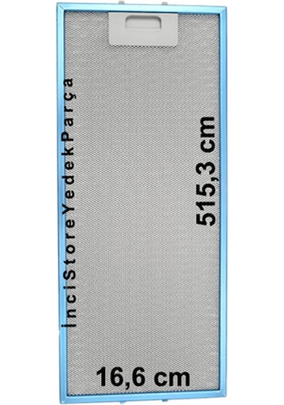 Ftb 60 Bk V2 Ankastre Davlumbaz Aspiratör Alüminyum Metal Kaset Tel Yağ Filtre 166x515,3