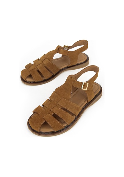 Ziya Kadın Hakiki Deri Sandalet 1611047z26600 Taba 1611047z26600 320 36