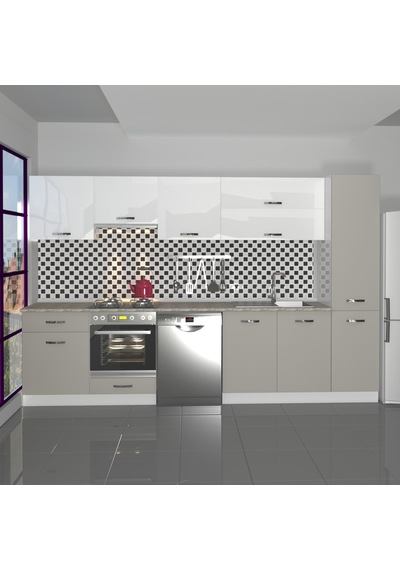 Decoraktiv Elite 325y Ankastre Fırın Modüllü Mdf Hazır Mutfak Dolabı - Tezgah Dahil - Kumtaşı - Beyaz Bej Decoraktiv Elite 325y Ankastre Fırın Modüllü Mdf Hazır Mutfak Dolabı - Tezgah Dahil - Kumtaşı - Beyaz Bej