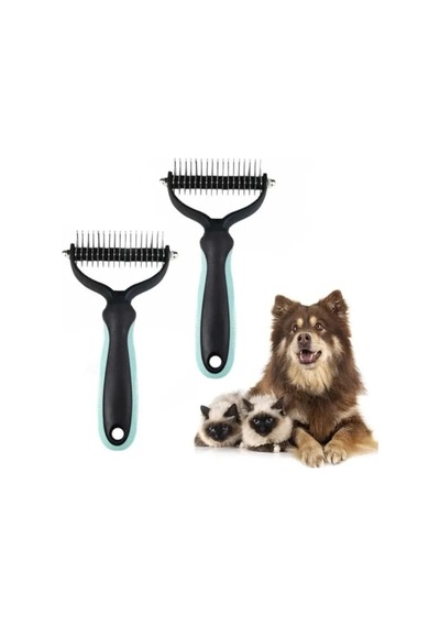 Plastik Saplı Metal Kedi Ve Köpek Tüy Topak Açıcı Tarak